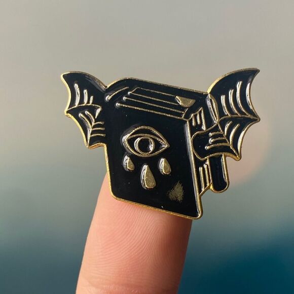 Evil Eye Book Enamel Pin/ Brooch Lapel - Picture 1 of 6